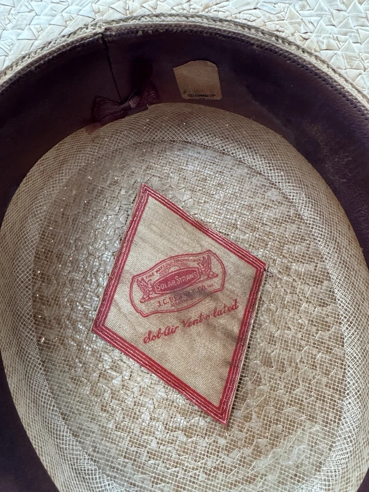 Sombrero de navegante vintage J.C. Penney “Solar Straws” - sin talla enumerada Foto 3 de 3