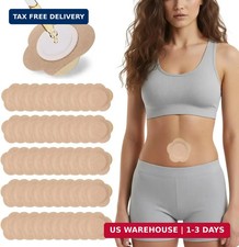 50PCS Castor Oil Patches, 3.15" Large Disposable Castor Oil Pack Wrap for Belly