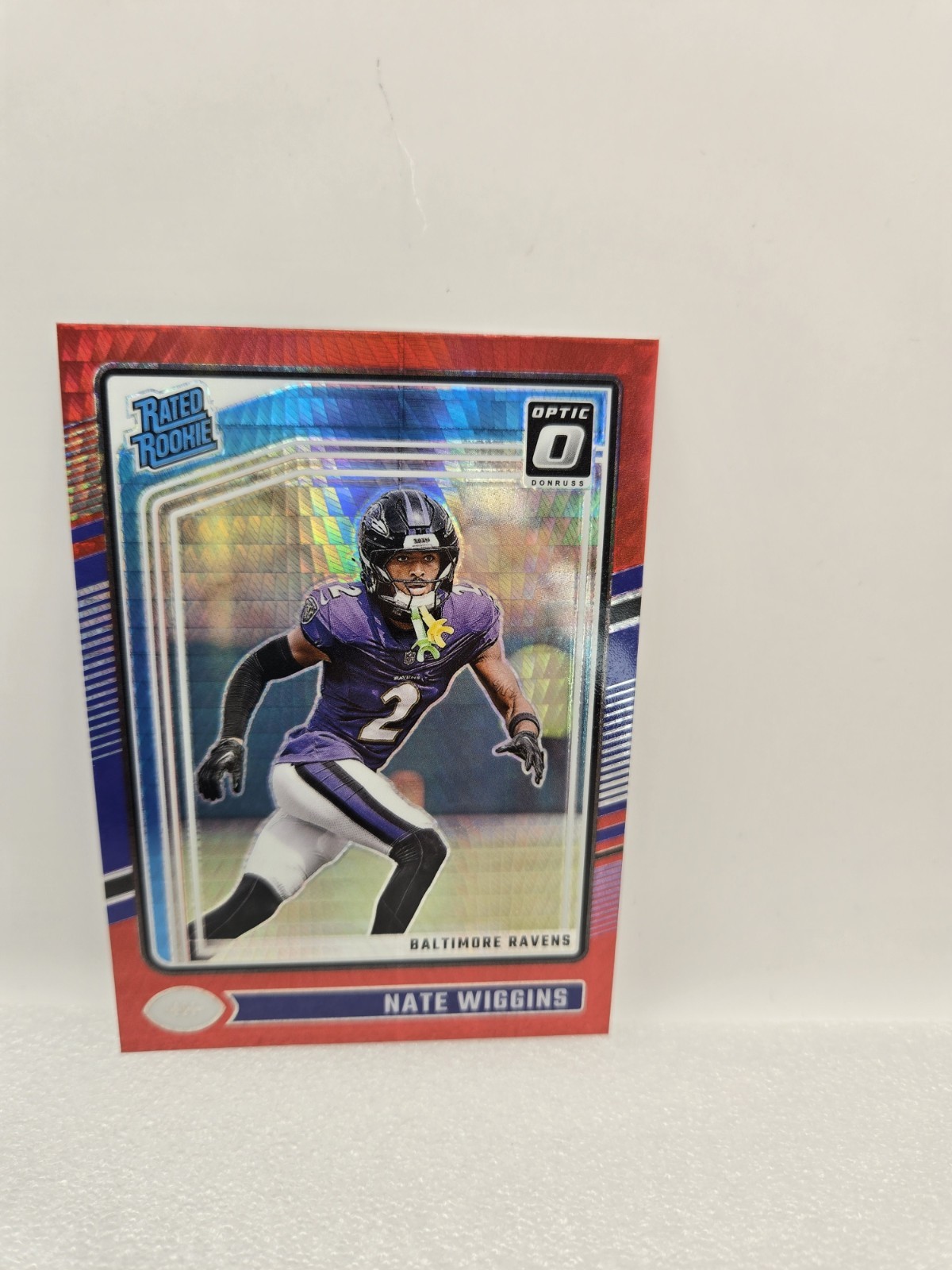 2024 Panini Donruss Optic - Rated Rookie Nate Wiggins #281 Red Hyper Prizm (RC)