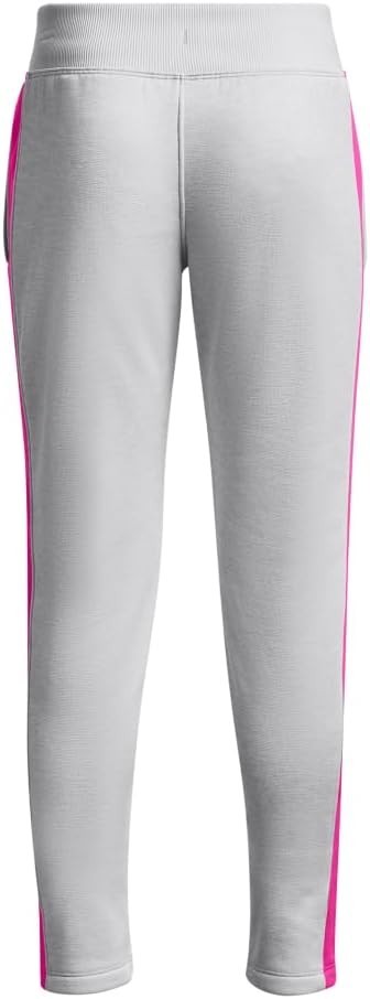 Under Armour Girls Armour Fleece Pants, (016) Halo Gray Medium Heather / / Rebel thumbnail 2