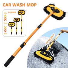 Car Wash Brush Long Handle Extendable Microfibre Van Caravan Cleaning Mop Tool