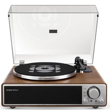 ONE-Q All-in-one Vinyl Record Player with Bluetooth 5.4, HiFi Turntable Built...