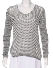 Helmut Lang Italian Yarn Crochet Sweater Size Small Bohemian