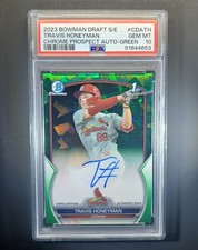 Travis Honeyman Bowman Chrome 2023 Green Sapphire /99 Auto