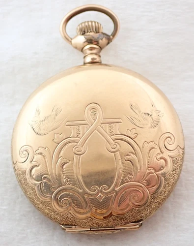 ANTIQUE 6s ELGIN 18 JEWEL GRADE 122 GOLD FILLED HUNTER POCKET WATCH