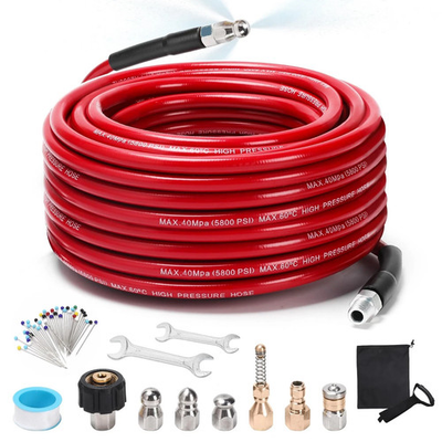 #ad Sewer Jetter Kit for Pressure Washer 100FT 5800 PSI Drain Cleaner Hose with ... $62.65