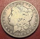 1898-S Morgan Silver Dollar. Free Shipping