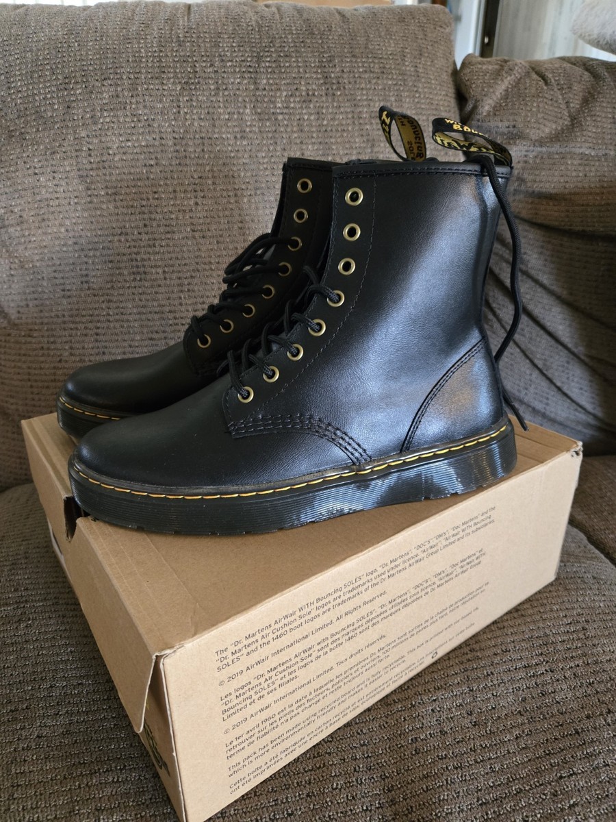 Dr Martens Boots Zavala AW004 Black Combat Smooth Leather  display picture 2