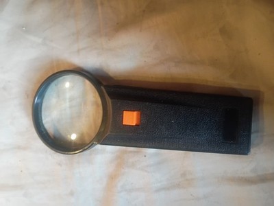 2x Hawk Magnifying Glass 75mm Handheld  3  With LITE  (requires 2AA Batteries)