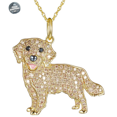 Exquisite and Cute Schnauzer Dog Pendant Necklace for Women Elegant Pet Puppy