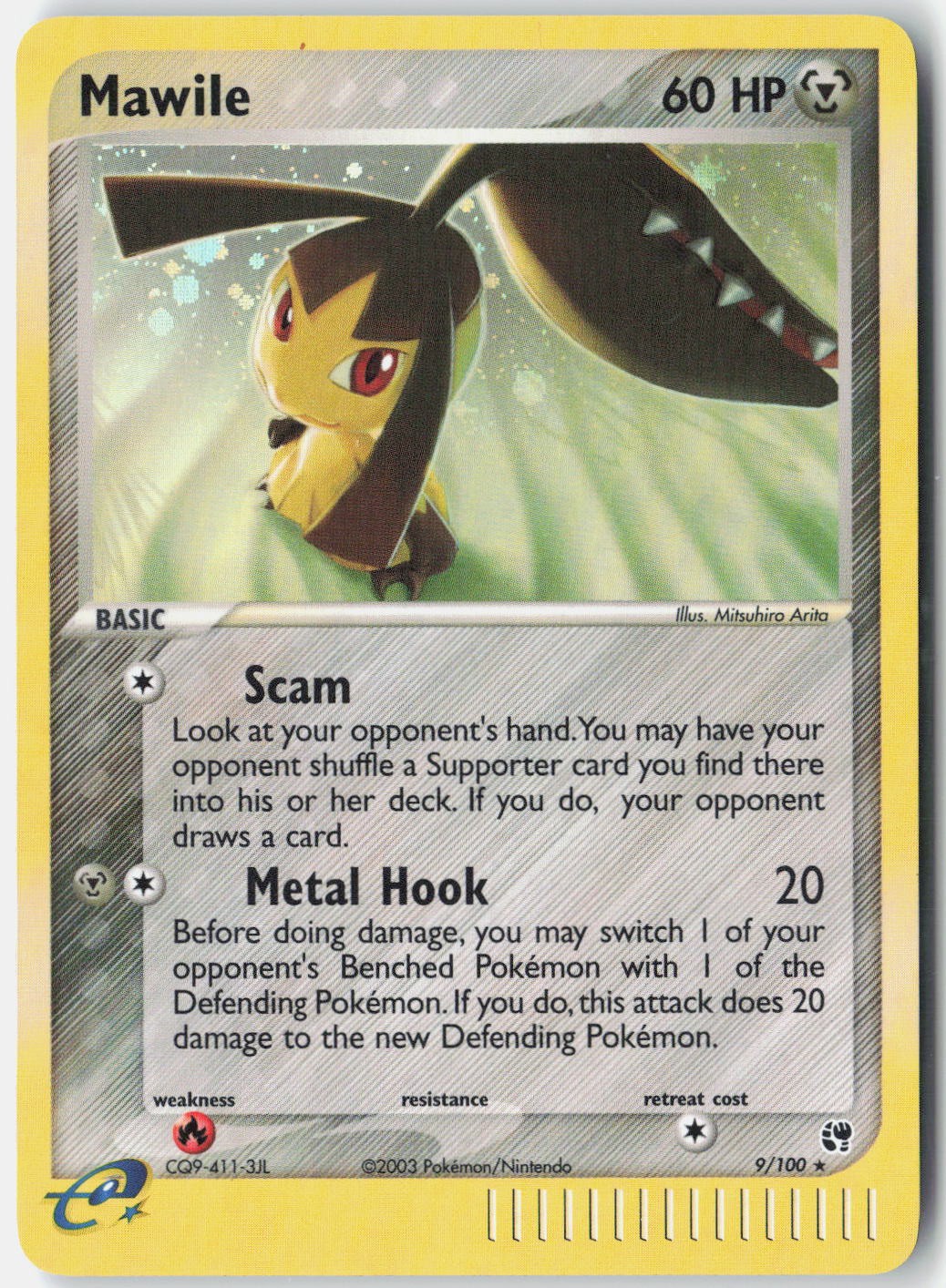 Mawile Sandstorm 9/100 Pokemon Card Holo