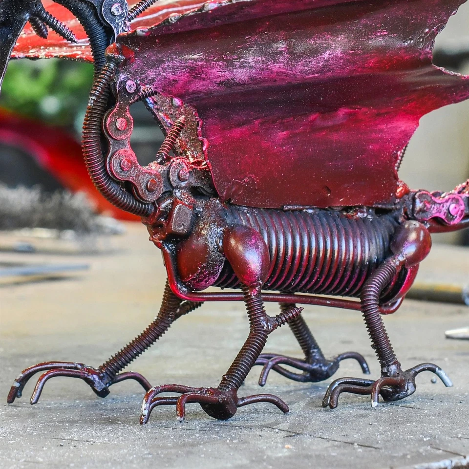 'Ironwing' The Dragon Scrap Metal Art Sculpture made from Recycled Materials - Image 3 of 4