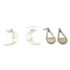 Southwest Sterling Silver Turquoise Black Onyx Moon Earring Lot of 5 #S5036-1 — photo 4