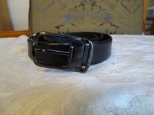 Cintura uomo Van Heusen in pelle nera, misura da 35" a 40"