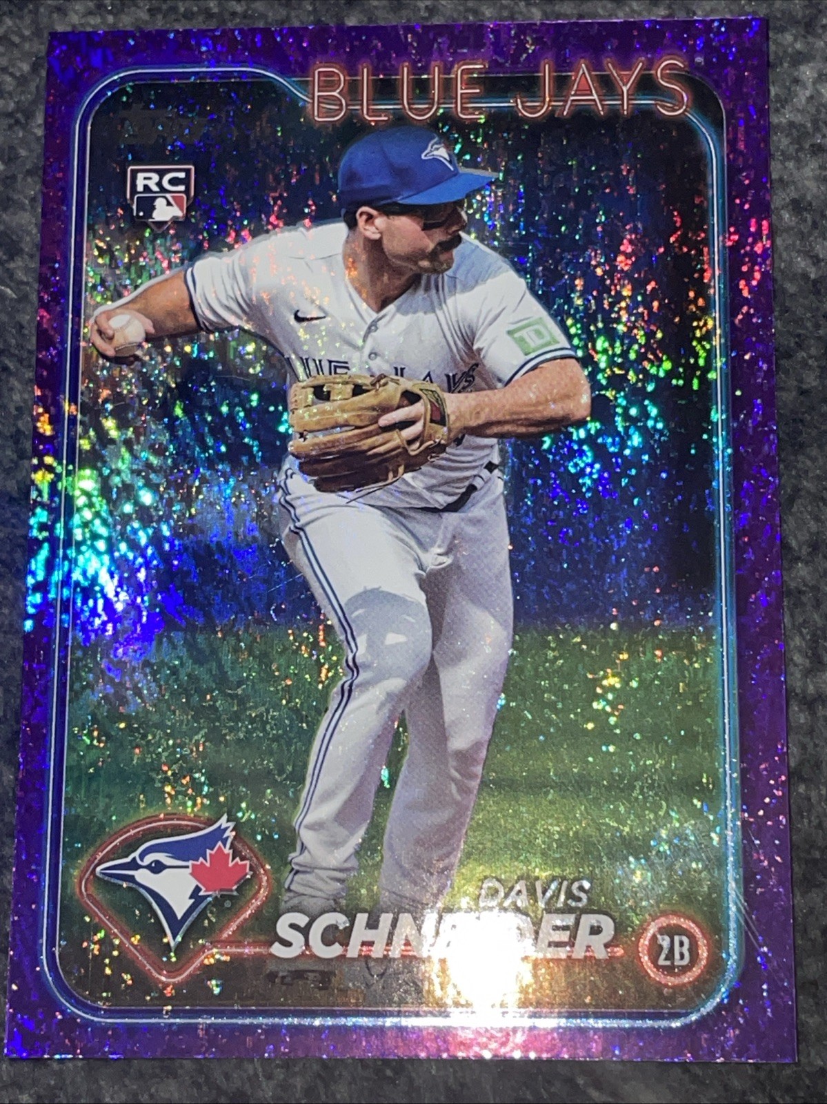 2024 Topps Baseball #189 Davis Schneider Purple Holofoil /799 RC Rookie Card