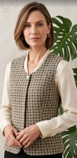 PENDLETON VEST SZ 6 CLASSIC BUTTON UP RAYON FLORAL PAISLEY WOMEN'S
