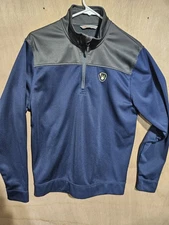 Milwaukee BREWERS Cutter And BUCK PULLOVER POLO SHIRT Mens SMALL