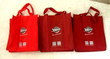 3 NEW! REUSABLE GROCERY TOTE SHOPPING BAGS 12"x7"x12" New~Miracle Fireworks Logo