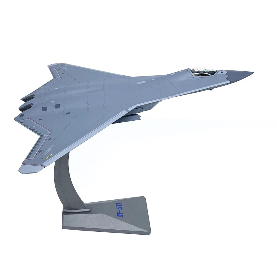 China Shenyang J-50 Sixth Gen Fighter 1:72 Diecast Model 31cm w/Display Stand - Image 3 of 4