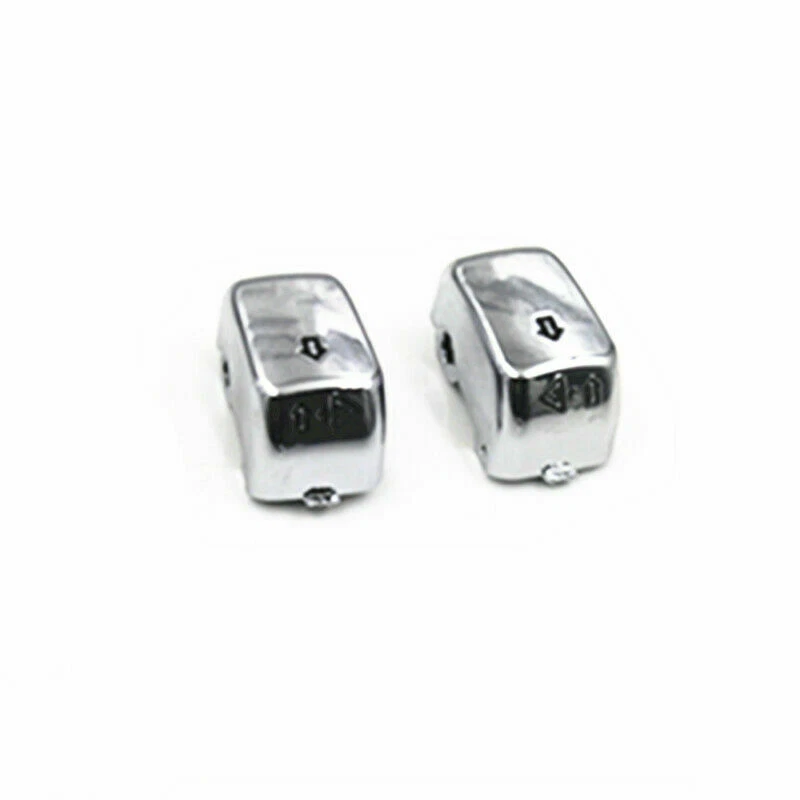 Chrome Hand Control Switch Housing Button Cover Cap For Harley Electra Glide XL Foto 3 de 4