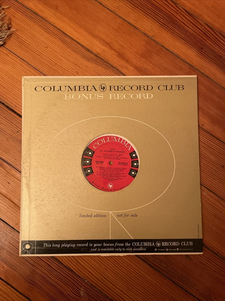 Jazz At Columbia-Modern (promo copy) - Columbia CB 12 w/ Columbia Promo Cover