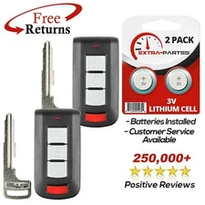 2 Remote Fob 3btn Smart for 2013 2014 2015 2016 2017 2018 Mitsubishi Outlander