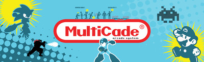 Multicade Blue Arcade Marquee 26''x8''