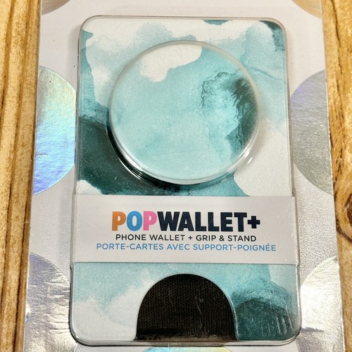 Portefeuille téléphone portable PopSockets PopWallet neuf + poignée et support support TOURMALINE FUMÉE - Photo 2 sur 3