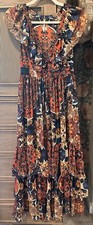 Free People Autumnal Floral Dress Size 0 NWOT