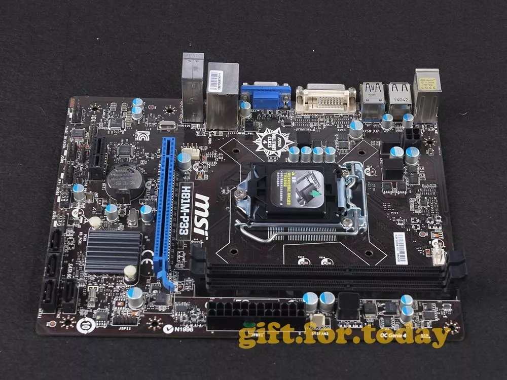 MSI H81M P33 LGA 1150 Intel H81 DDR3 DVI VGA USB3.0 mATX Motherboard With I O