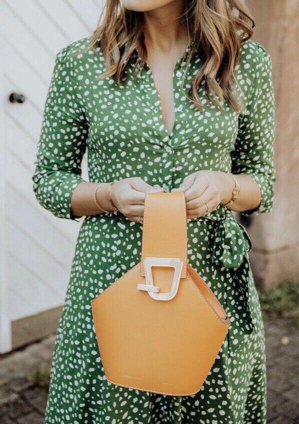 zara marilyn dress green ZARA Marilyn Green White Spot Polka Dot Shirt Midi Long Dress Size M BRAND  NEW