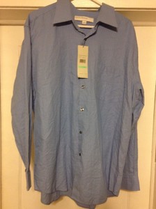 Perry-Ellis-Men-039-s-Long-Sleeve-Shirt-17-34-35-Portfolio-Blue-Casual-XL-47-50-New