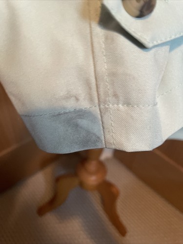 Lands End, Ladies Pale Green Hooded Mac, Trench Coat, Size Medium, Chest 40" - Picture 5 of 6