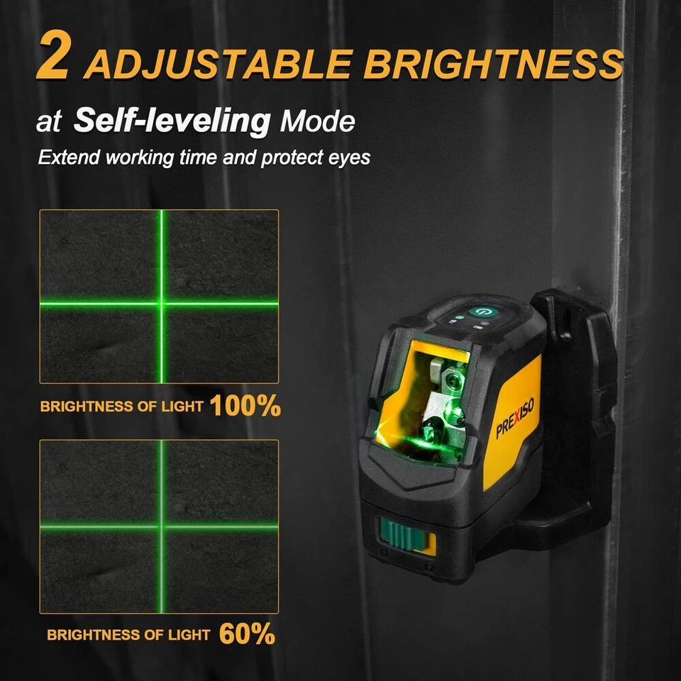 PREXISO Self Leveling Laser Level Tripod 150° Wide Angle 100 Ft Cross Laser Line - Image 3 of 4