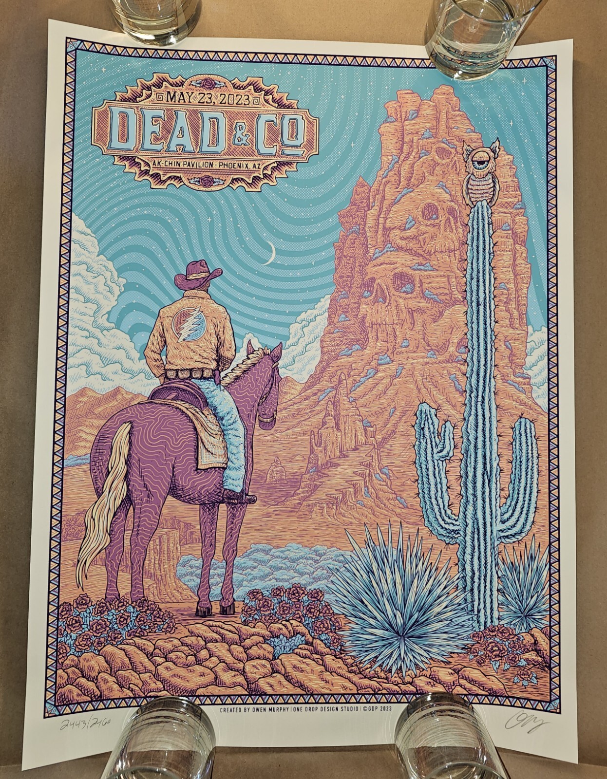 Dead and Company poster signed 'd 5/23/23 Phoenix Arizona Talking