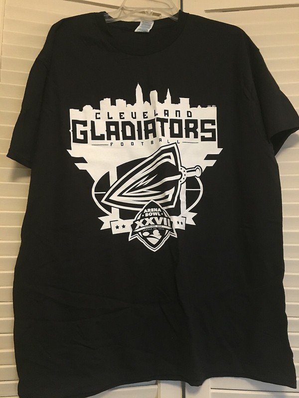 CLEVELAND GLADIATORS SHIRT 2014 ARENA BOWL FOOTBALL CHAMPIONSHIP Throwback NEW