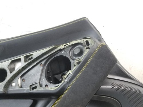 2015 ON MCLAREN 570S N/S/F DOOR CARD BLACK SUEDE LEATHER YELLOW STITCH 13N2908CP - Picture 3 of 10