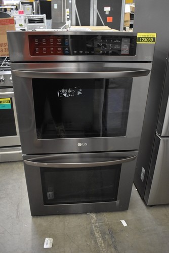 double wall oven black stainless
