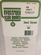 Evergreen EV4083 Lined Sheet 15x30cm 2.1mm Modeling