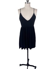 Nasty Gal Dress Womens 2 Black Sleeveless Solid LBD Capsule Classic Ballerina