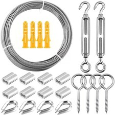 15M Garden Wire Rope Fence Heavy Duty 304 Stainless Steel Cable Railing Wire Kit
