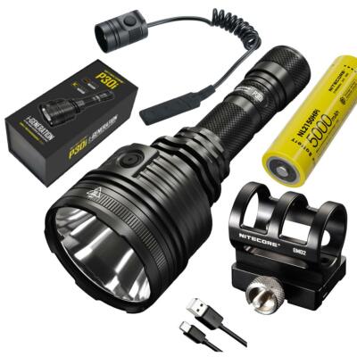 NITECORE P30i USB Rechargeable Flashlight w/ Battery, RSWi, & GM02 Mount