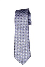 Michael Kors NEW Silk Tie Neckite Blue Tan White Men's