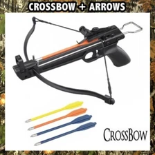 MINI COMBAT 50LB ARCHERY HUNTING PISTOL CROSSBOW w Arrow Bolts Camping Fishing