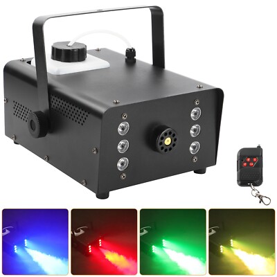 1500W Smoke Fog Machine 3in1 RGB LED Light Stage DJ Fogger w/ Wireless Remote