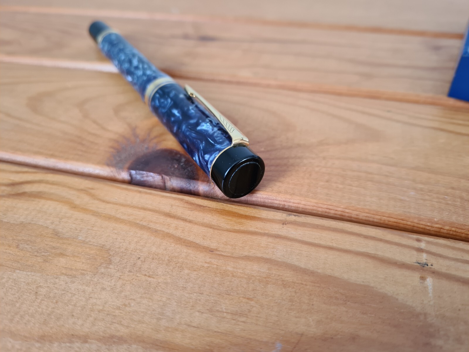 Parker Duofold Centennial Blue Marble Fountain Pen eBay