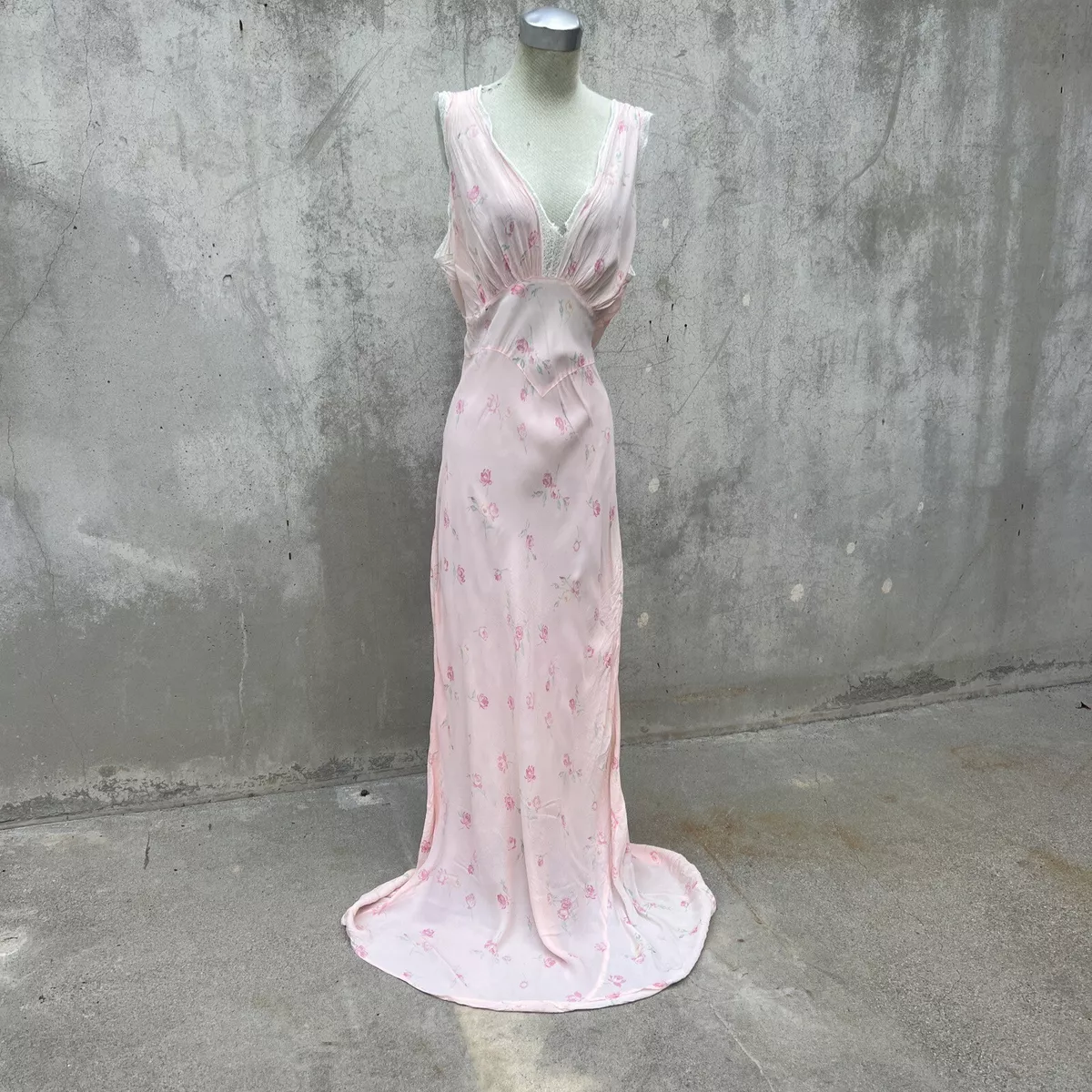 Maxi Silk Satin Dress,rose Gold Extra Full Length Slip Dress,pale Pink  Adjustable Spaghetti Straps,silky Deep V Neck Bias Cut Dress - Etsy