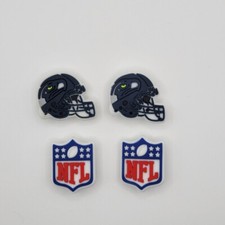 NFL Seattle Seahawks Football Helmet For Crocs Shoe Charms Jibbitz - 4piece