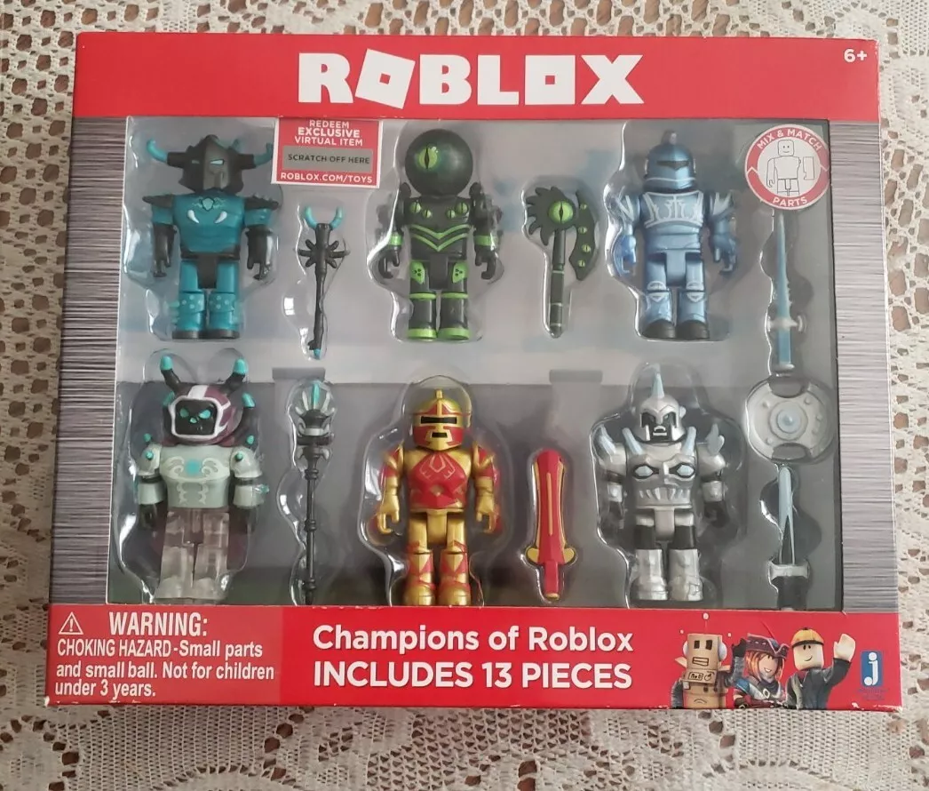  Roblox Action Collection - Champions of Roblox Six Figure Pack  [Includes Exclusive Virtual Item] : Toys & Games