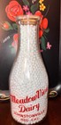 Old  MILK BOTTLE Meadow View Johnstonville California 1 qt Wild Oak Dairy cap — photo 1